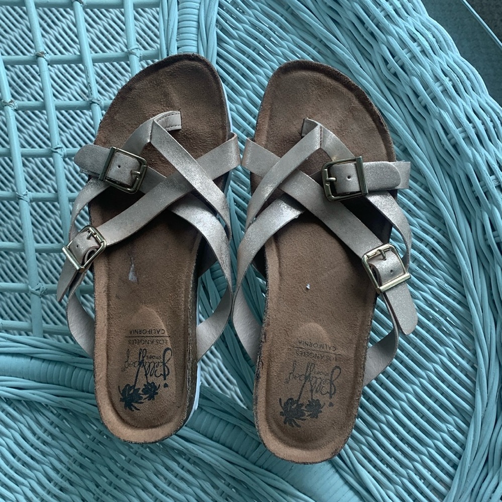 Rose gold sandals